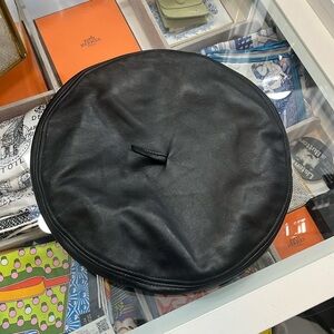 Nancy Cavally - leather beret